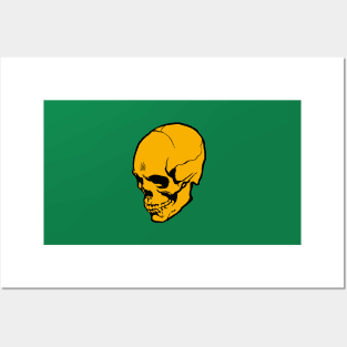 Skull- yellow Posters and Art